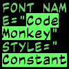 Code Monkey font by Comicraft